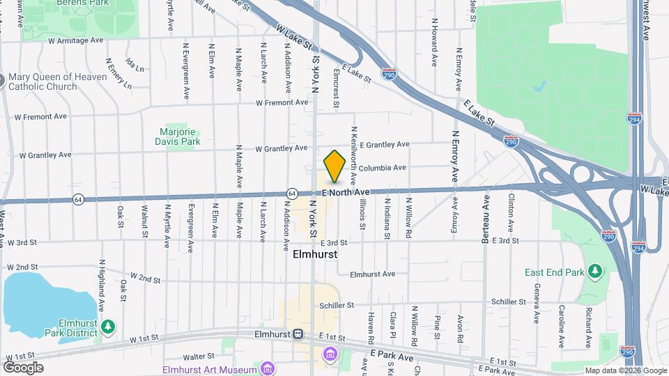 125 E North Ave Map and Location Details