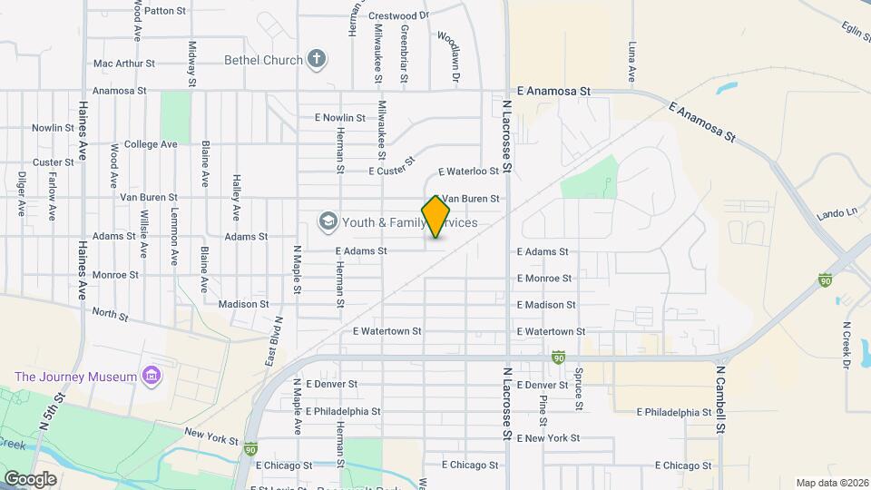 406 E Adams St Map and Location Details