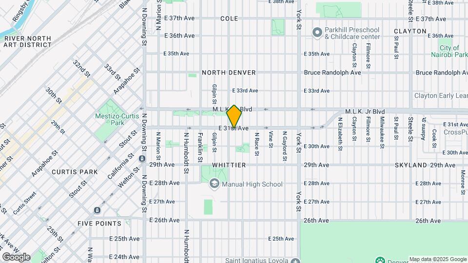 1814 E 31st Ave Map and Location Details