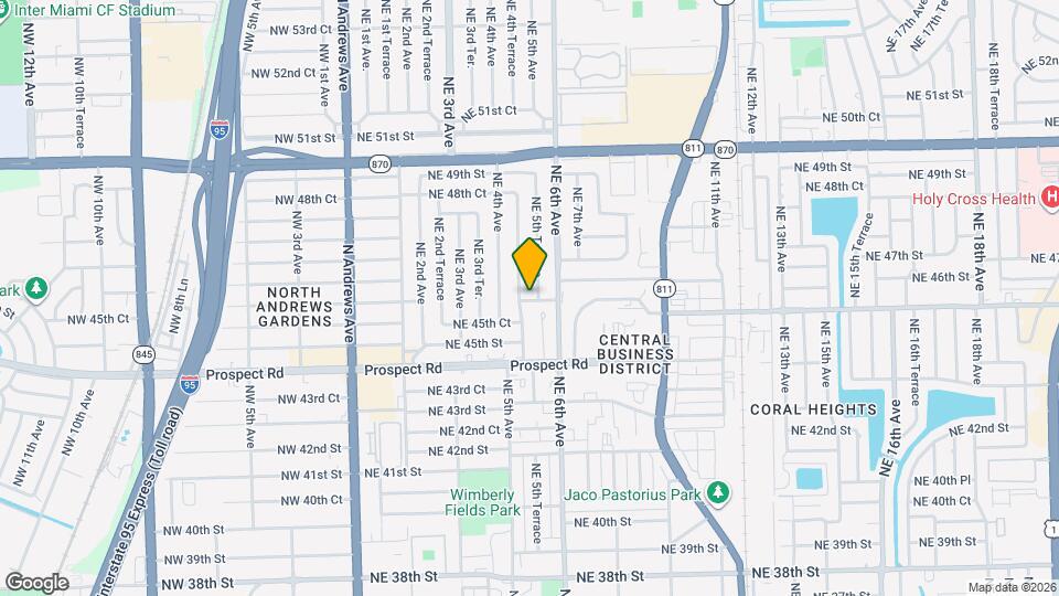 651 NE 46th St, Unit S Map and Location Details