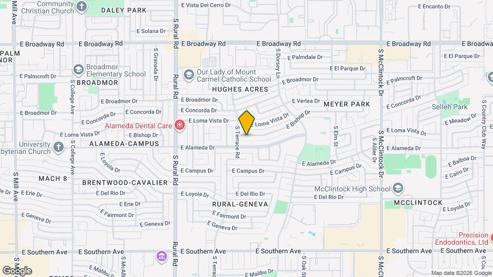 1113 E Bishop Dr Map and Location Details