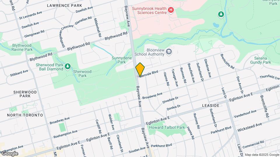 1911 Bayview Ave Map and Location Details