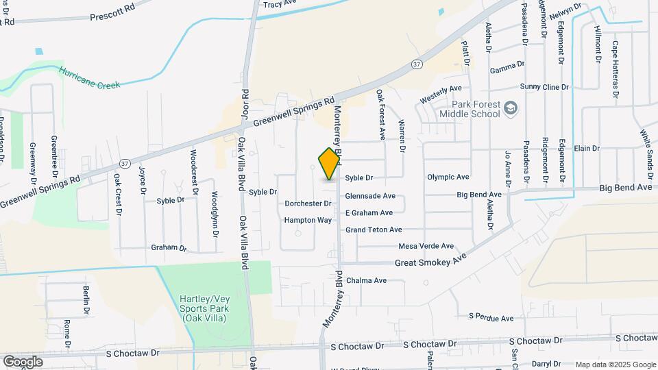 3325 Monterrey Dr Map and Location Details