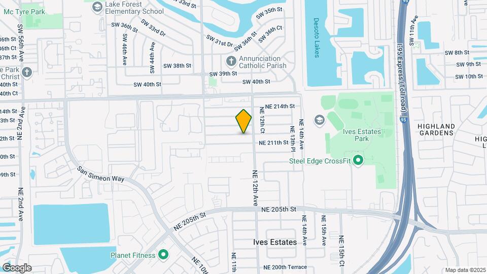 1140 NE 211th Terrace Map and Location Details