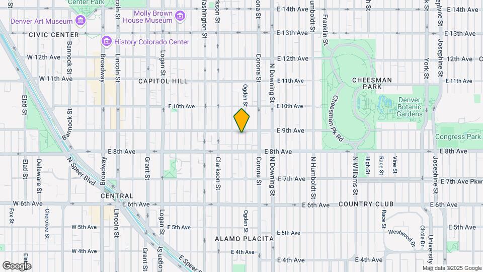 853 N Ogden St Mapa y Detalles de la Ubicación