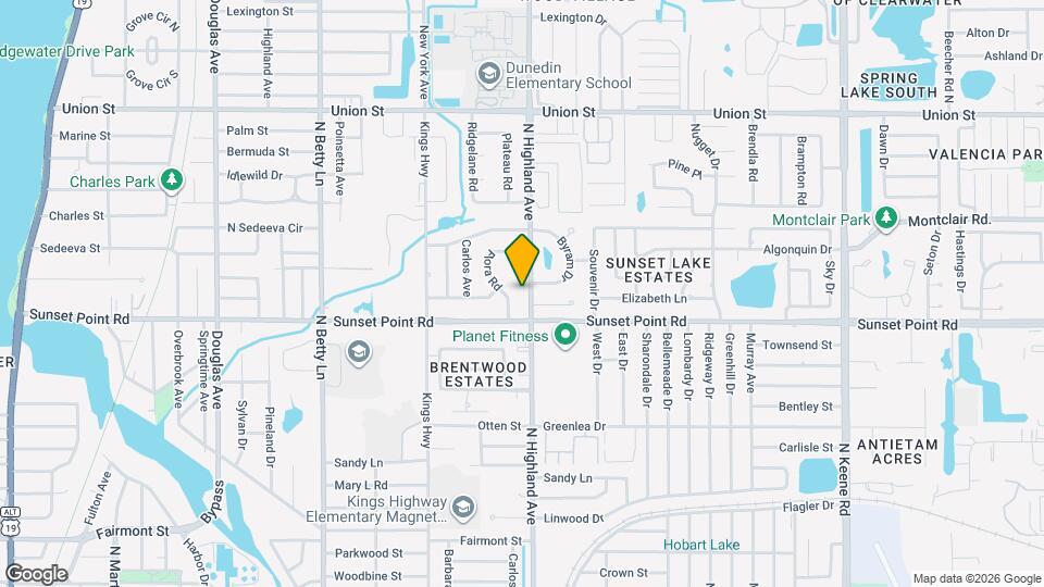 1912 N Highland Ave Mapa y Detalles de la Ubicación