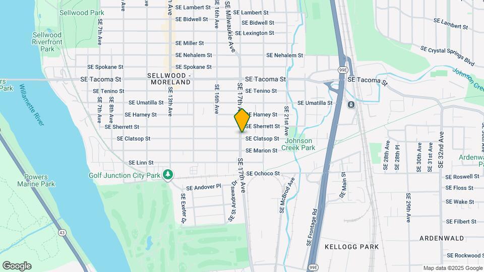 1717 SE Clatsop St Map and Location Details