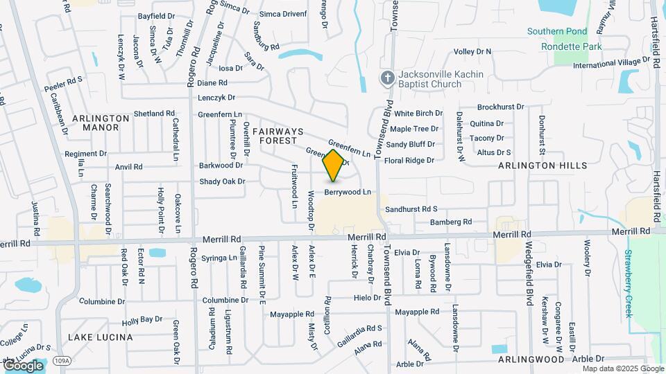 7035 Berrywood Ln Mapa y Detalles de la Ubicación