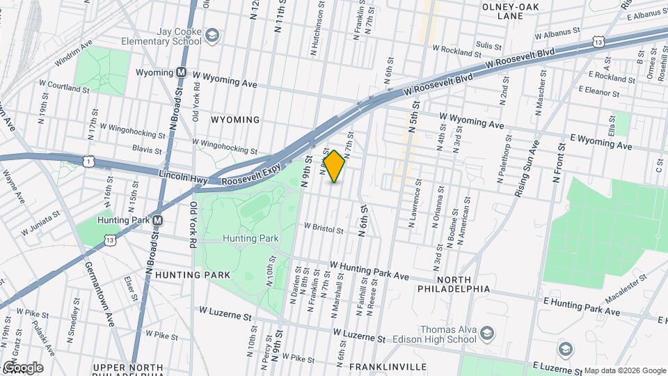 4419 N Franklin St Map and Location Details