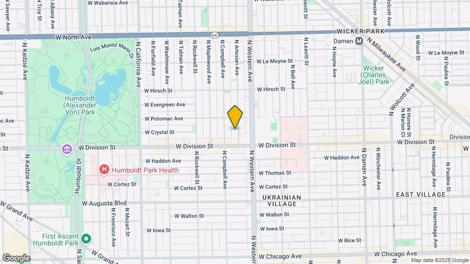 1226 N Artesian Ave Map and Location Details