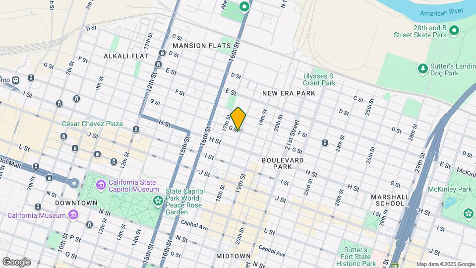 1730 G St Mapa y Detalles de la Ubicación