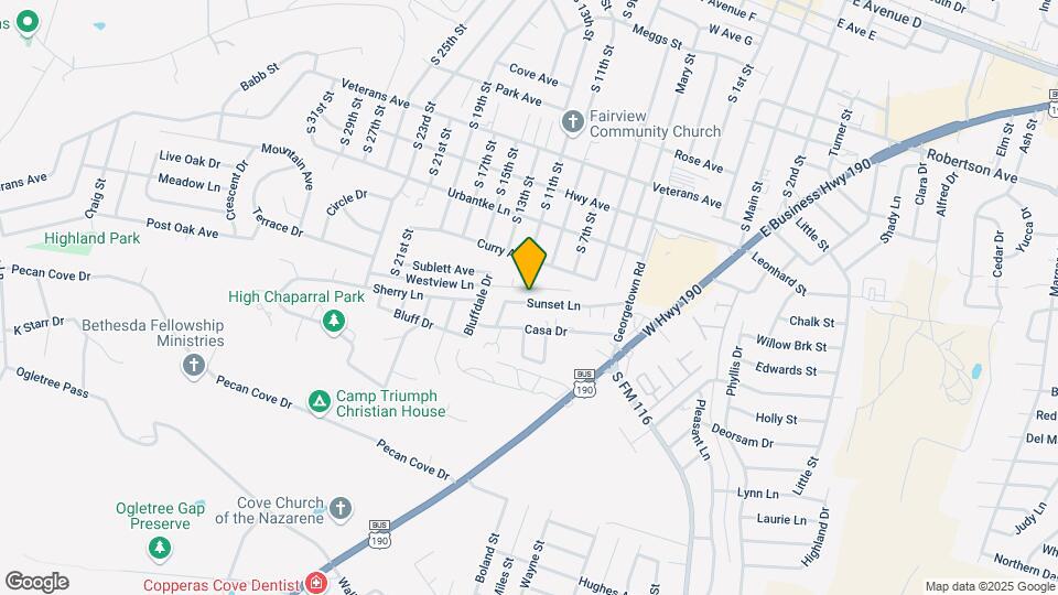 602 Sunset Ln Map and Location Details