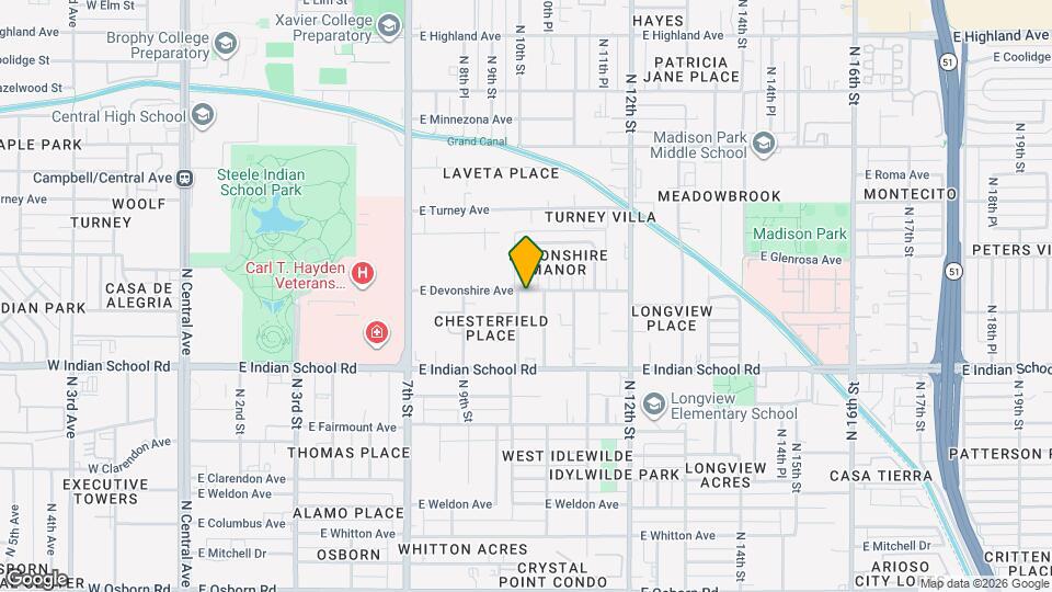 4223 N 10th St Map and Location Details