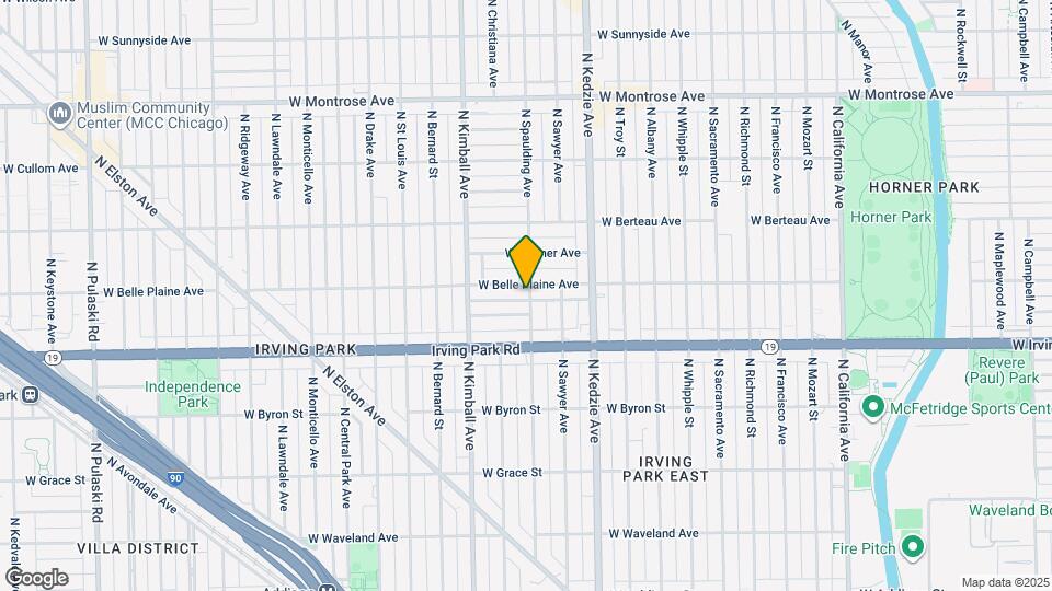 3301 W Belle Plaine Ave, Unit 2R Mapa y Detalles de la Ubicación