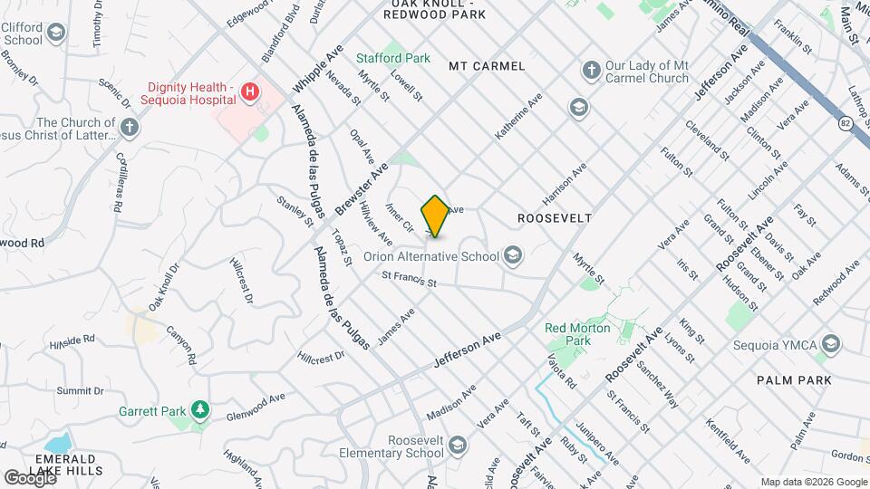 1599 James Ave Map and Location Details