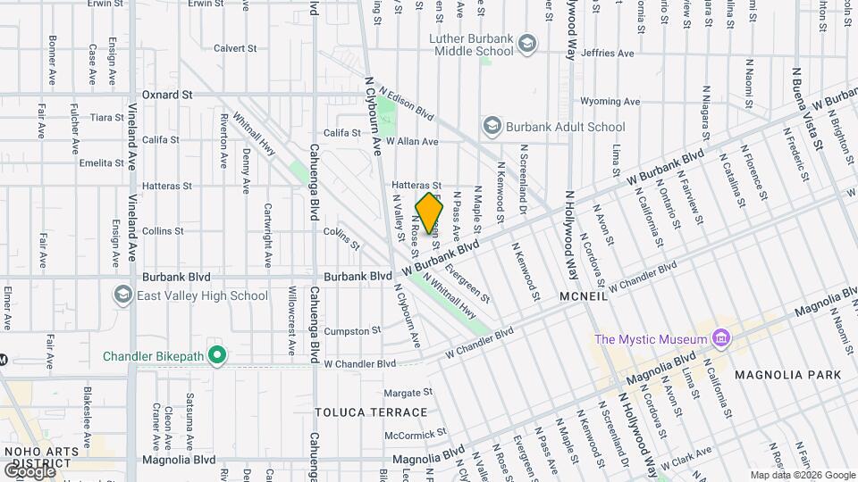 1417 Evergreen St Map and Location Details