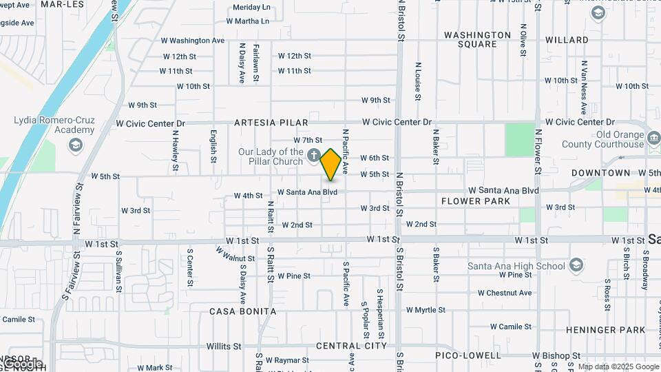 1521 W Santa Ana Blvd Map and Location Details