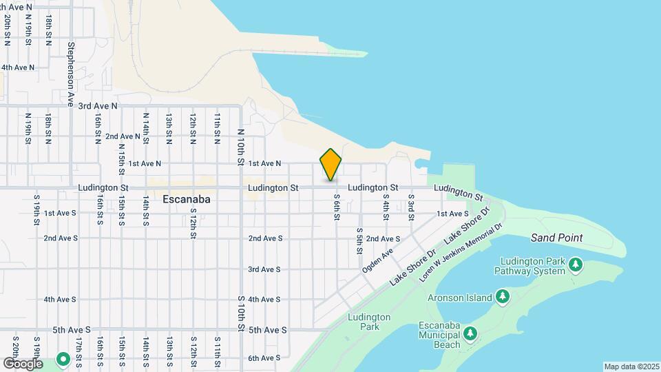624 Ludington St Map and Location Details