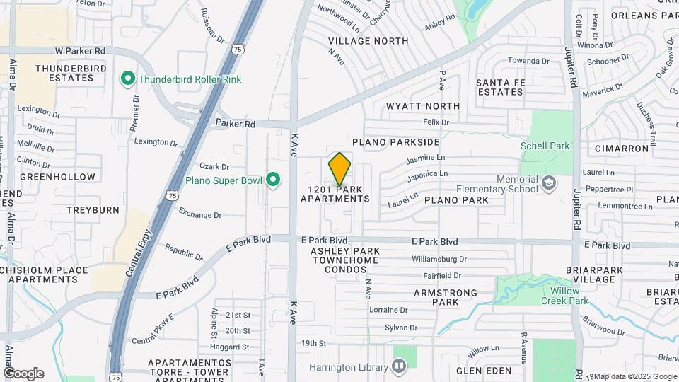 1201 E Park Blvd Map and Location Details