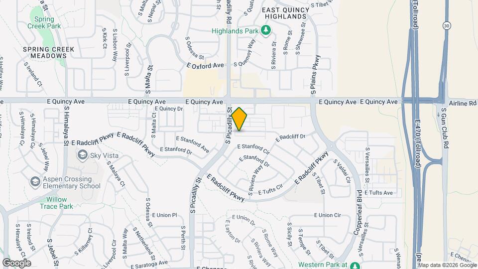 Beautifully Maintained 4BR/3.5BA Townhome with Finished Basement in Prime Aurora Location w/2-Car... Map and Location Details