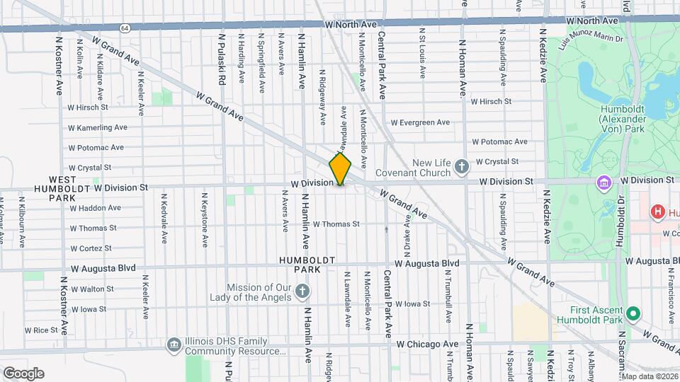 1148 N Lawndale Ave Map and Location Details