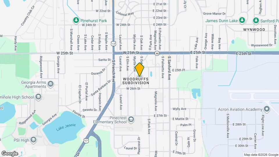 2526 S Oak Ave Map and Location Details