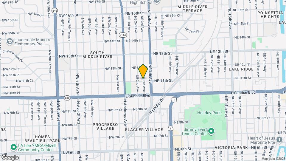 1101 NE 3rd Ave Mapa y Detalles de la Ubicación