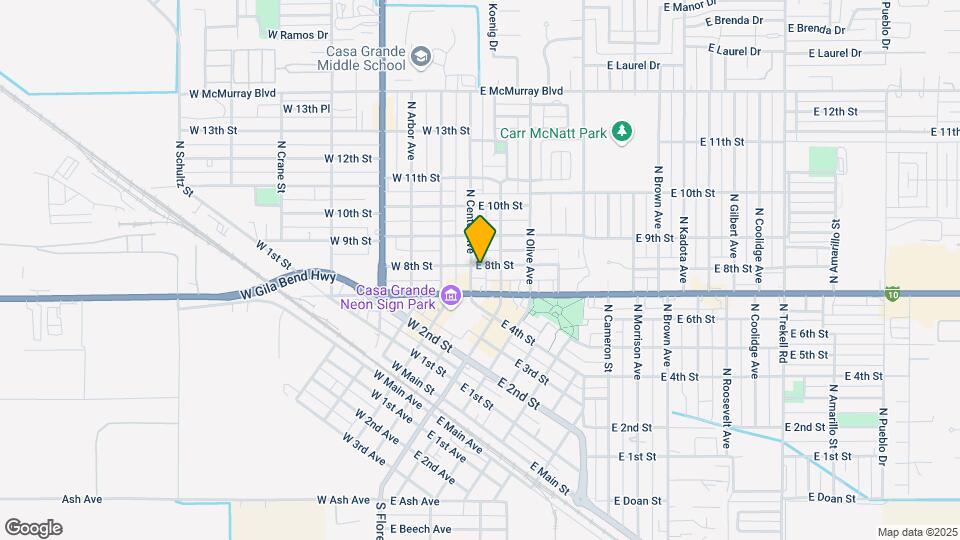 101 E 8th St Mapa y Detalles de la Ubicación