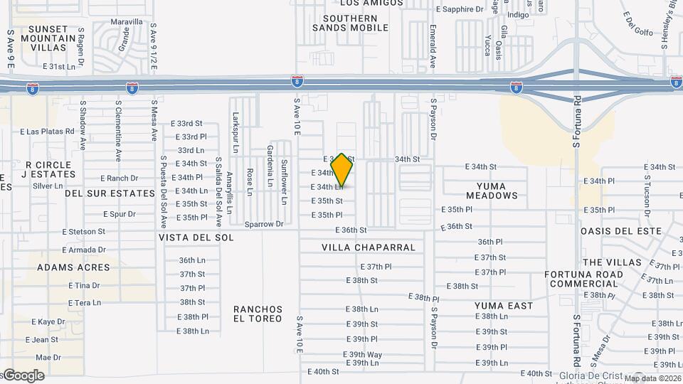 10219 E 34th Ln Map and Location Details
