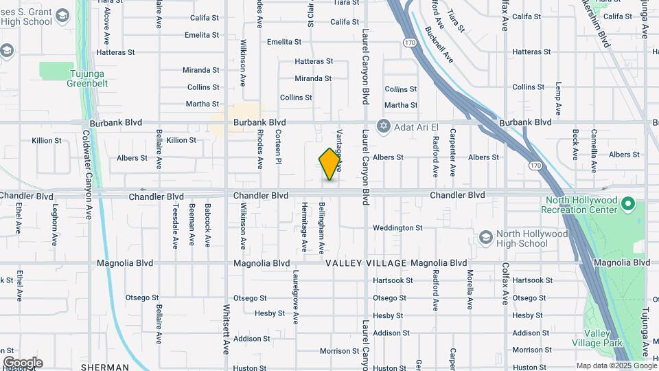 12207 Chandler Blvd Map and Location Details