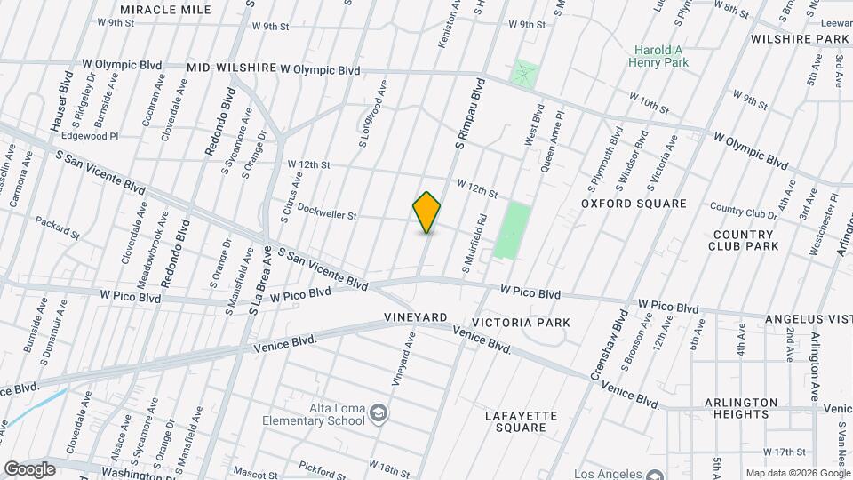 1325 S Rimpau Blvd Map and Location Details