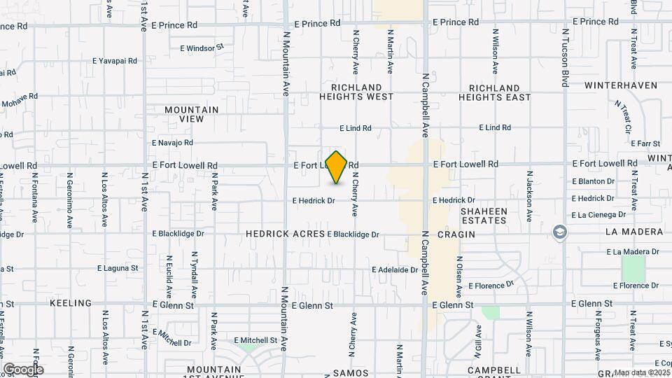 1501-1509 E Hedrick Dr Map and Location Details