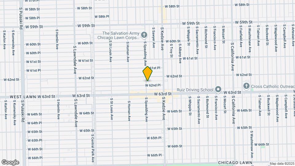 6215-6219 S Spaulding Ave Map and Location Details