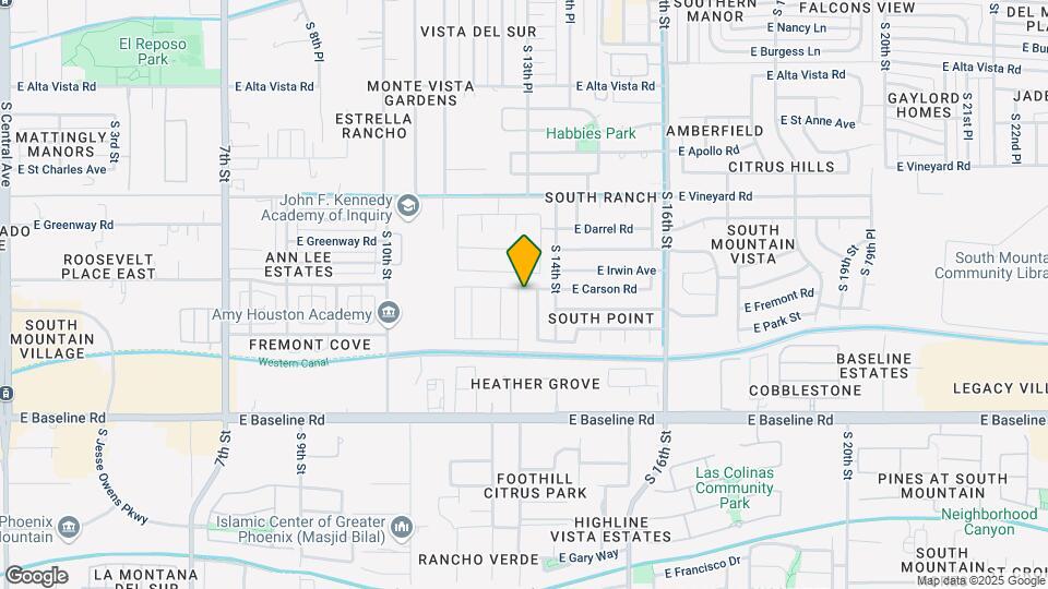 7209 S 13th Pl Map and Location Details