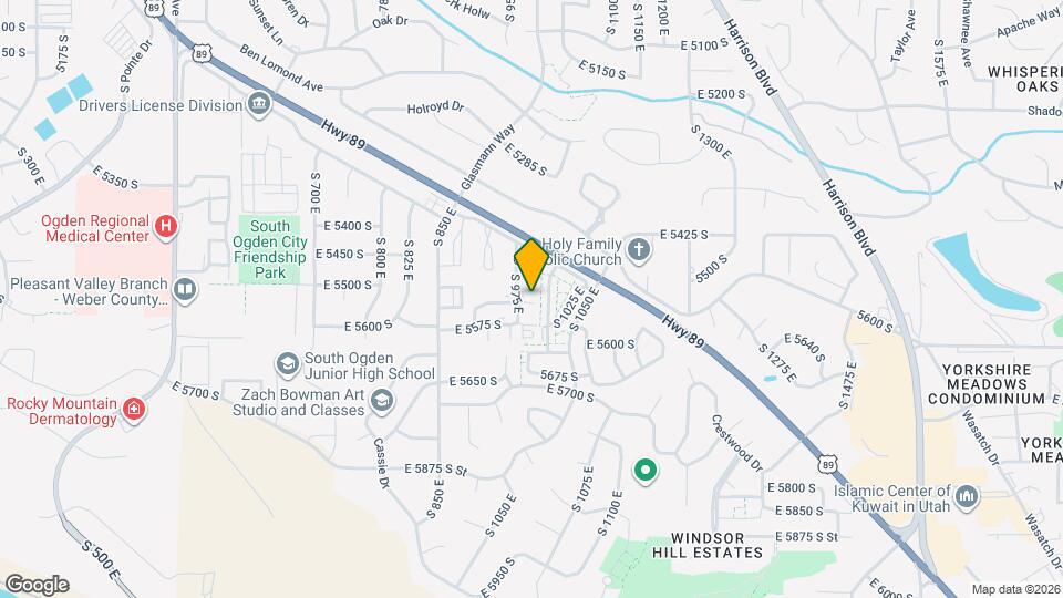 986 E 5550 S Mapa y Detalles de la Ubicación