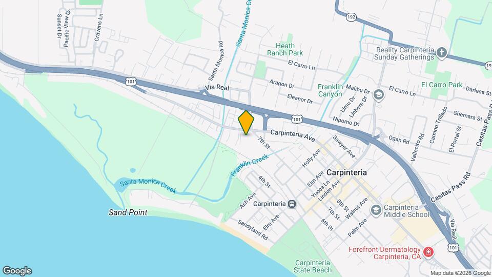 4545 Carpinteria Ave Map and Location Details