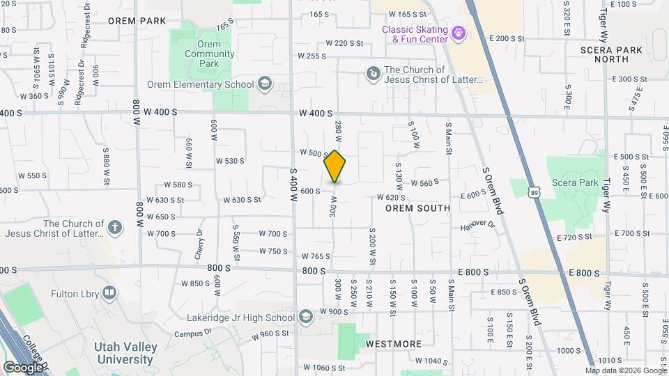 516 W 300 S St Map and Location Details