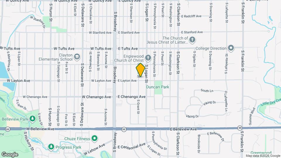 4796 S Grant St Map and Location Details