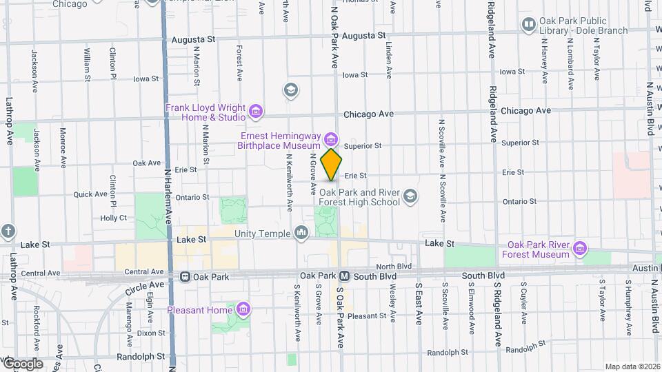 801 Erie St, Unit #2 Mapa y Detalles de la Ubicación