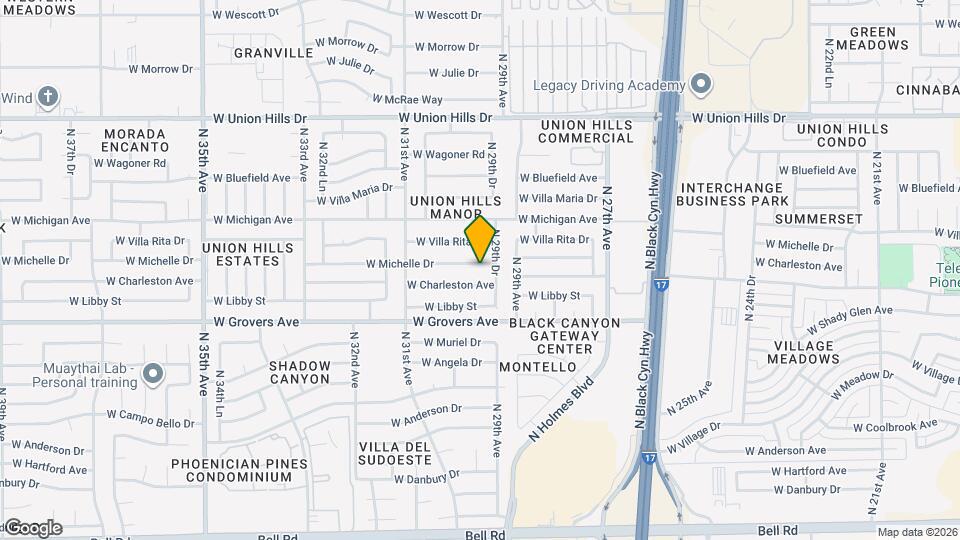 2929 W Michelle Dr Map and Location Details