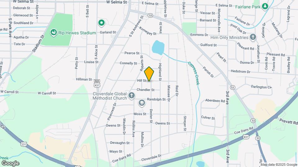 406 Hill St Map and Location Details