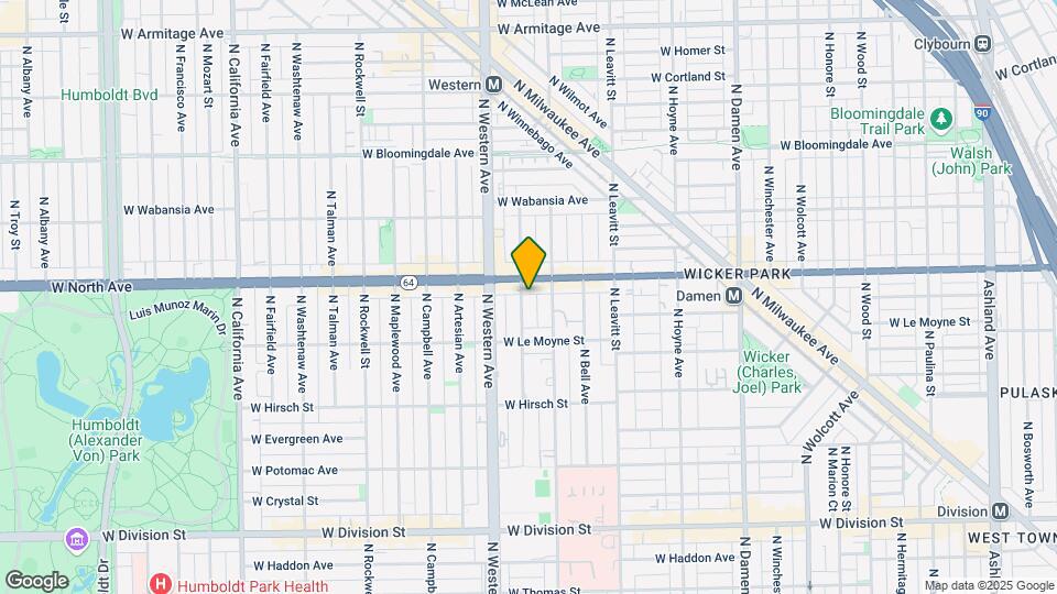 1543 N Claremont Ave Map and Location Details
