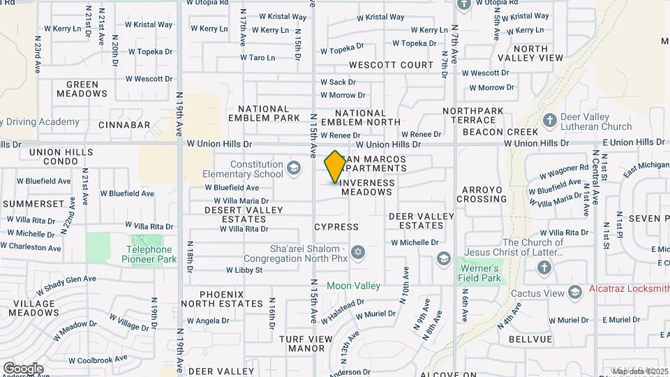 1319 W Bluefield Ave Map and Location Details