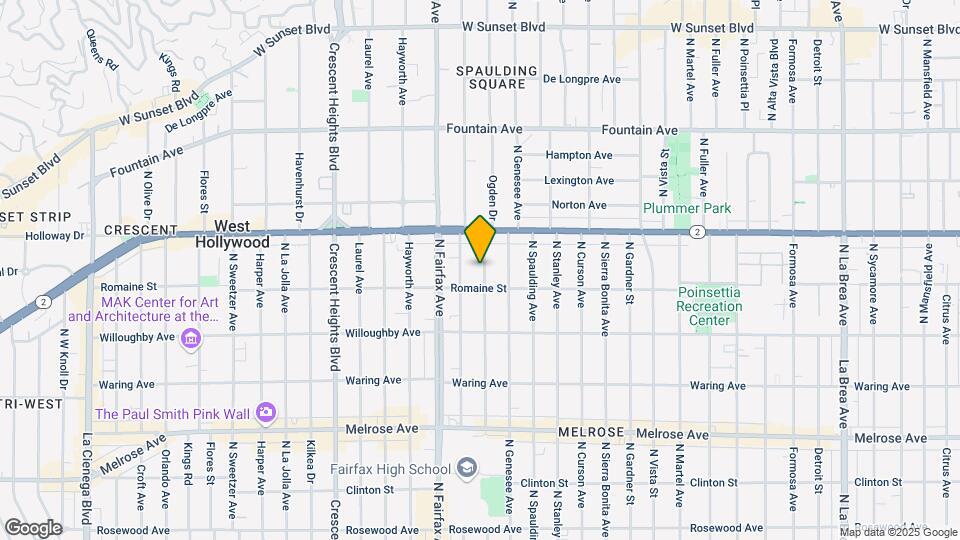 1021 N Ogden Dr Map and Location Details