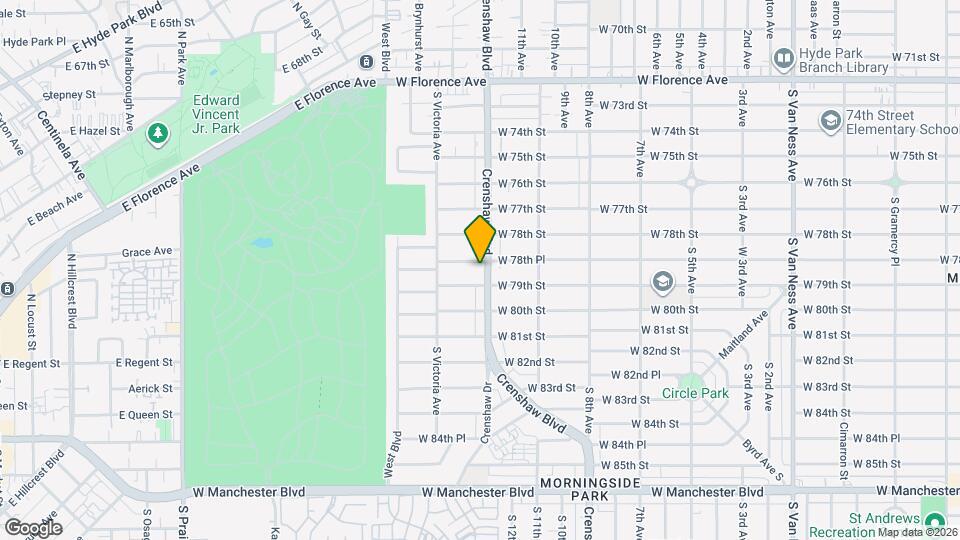 7857 Crenshaw Blvd Map and Location Details