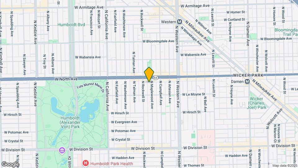 1538 N Maplewood Ave Map and Location Details