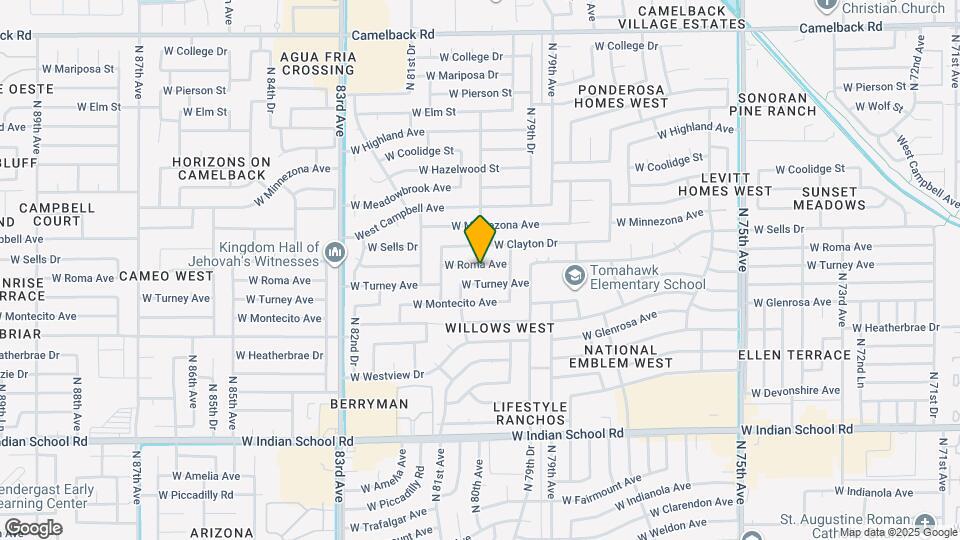 8015 W Roma Ave Map and Location Details