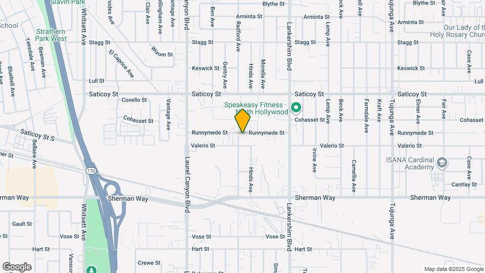 7424 Radford Ave Map and Location Details