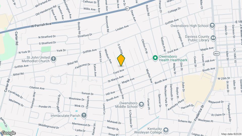 1931 Cherokee Dr Map and Location Details