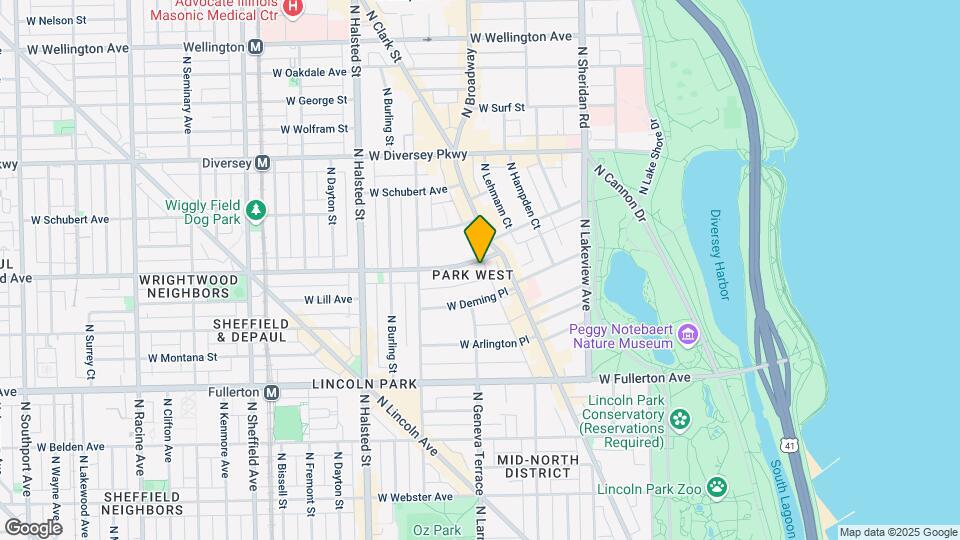 625 W Wrightwood Ave, Unit 215 Map and Location Details